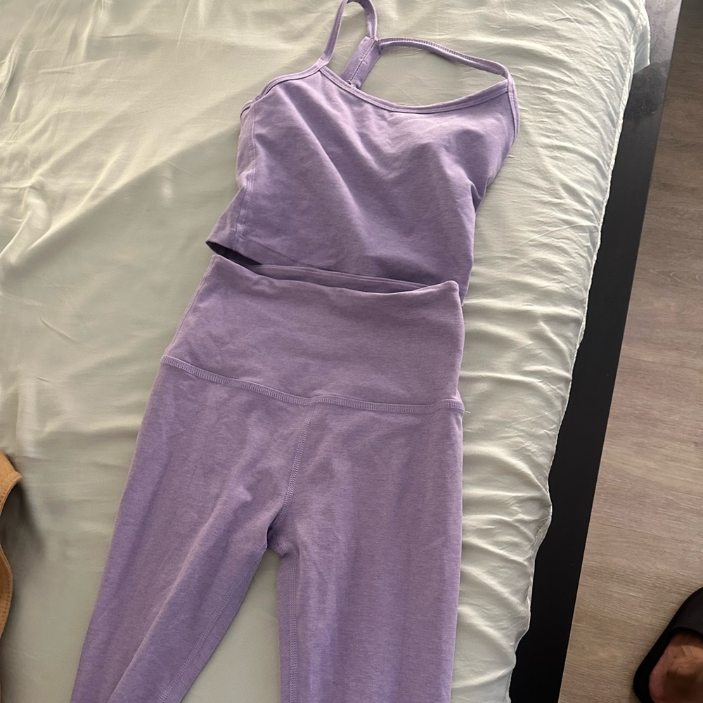 Beyond Yoga Purple Jumpsuit Athletic Stretch